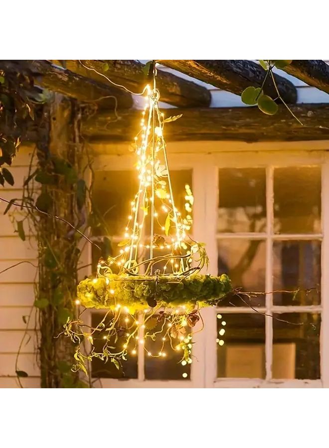 Solar Powered LED Fairy Lights 200 LEDs Warm White 2m 8 Modes Remote Control Indoor Outdoor - Image 4