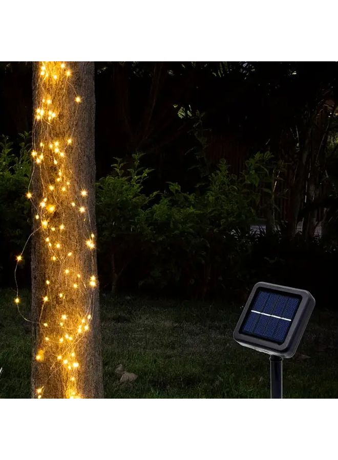 Solar Powered LED Fairy Lights 200 LEDs Warm White 2m 8 Modes Remote Control Indoor Outdoor - Image 5