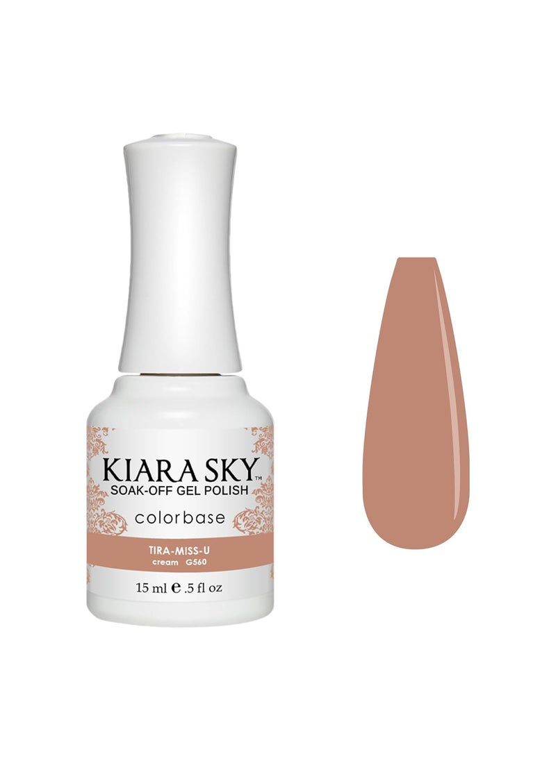KIARA SKY - Kiara Sky Soak Off Gel Nail Polish 0.5 fl oz, TIRA-MISS-U (G560) - Image 1