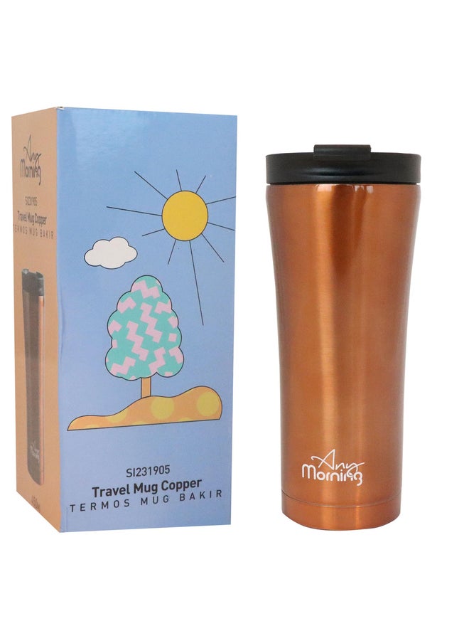 Any Morning Stainless Steel Coffee Tumbler, Copper - Image 3
