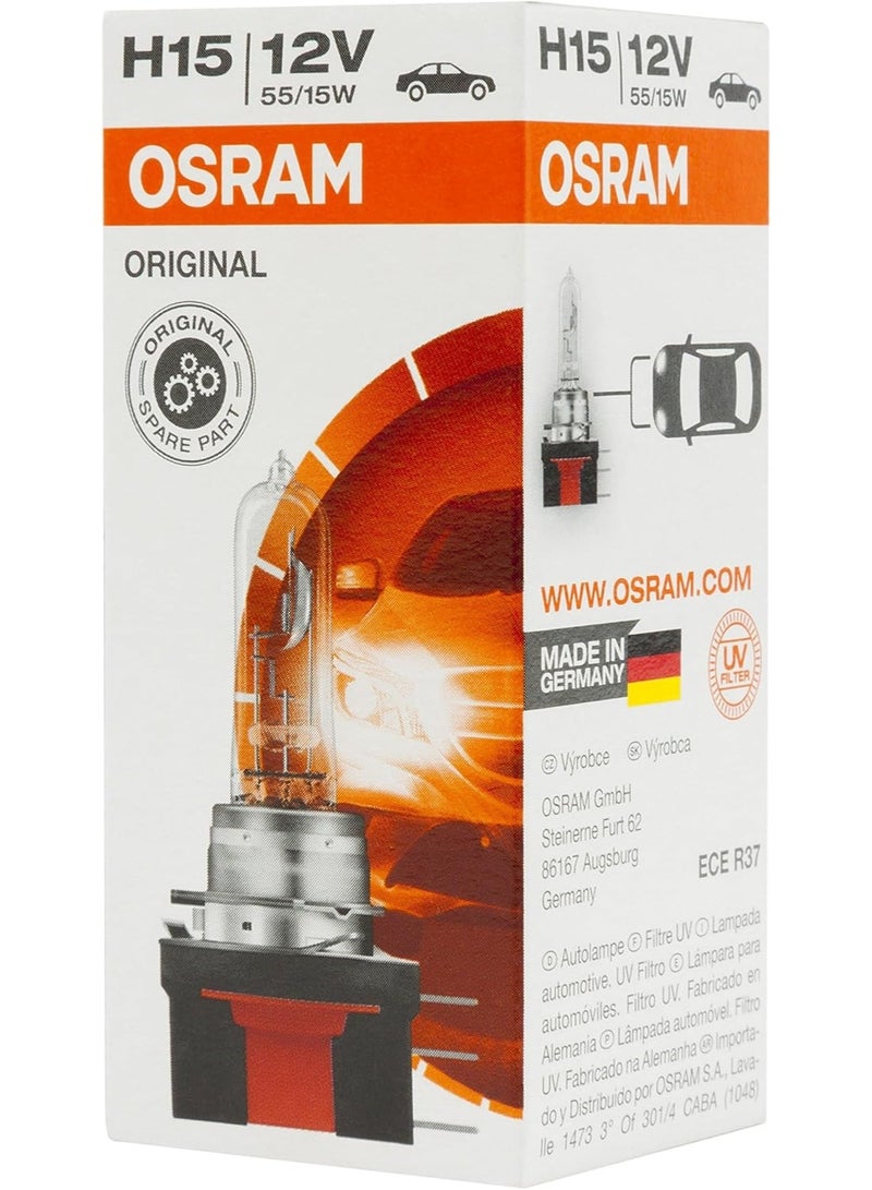 Osram Automotive H15 PGJ23t1 Original Spare Part Car Light Bulb 15/55W - Image 1