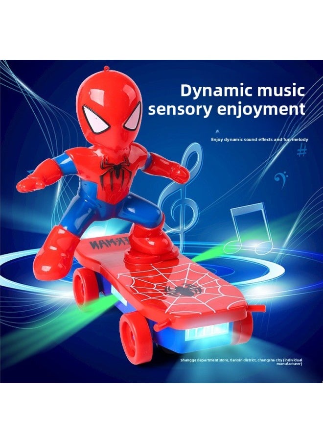 Spider Tumble Man Stunt Car Children's Toy Car Boy Baby Kids Electric Spider Scooter Man TikTok-Color:Spider Stunt Car (bring Your Own Battery)  - Image 4