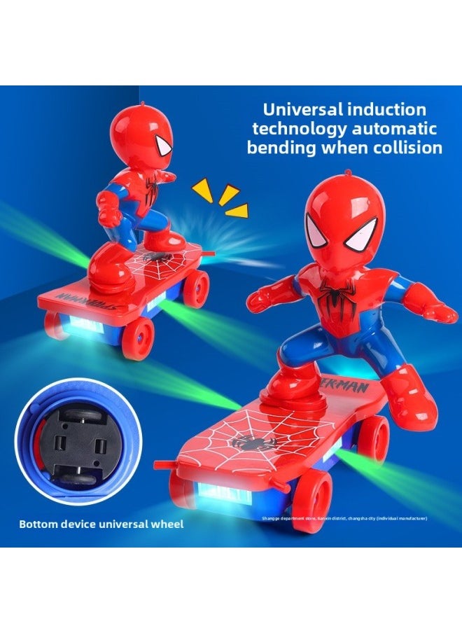 Spider Tumble Man Stunt Car Children's Toy Car Boy Baby Kids Electric Spider Scooter Man TikTok-Color:Spider Stunt Car (bring Your Own Battery)  - Image 3