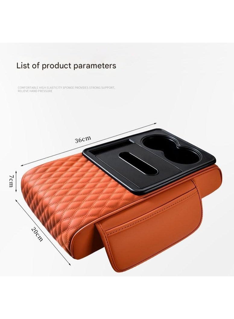 YelaJoy Multipurpose Car Center Console heighten Cover, Leather Car Armrest Booster Pads, Leather Car Armrest Cover Protector, Armrest Box, Suitable for Most Vehicles, SUVs, Trucks, Cars (Beige) - Image 2