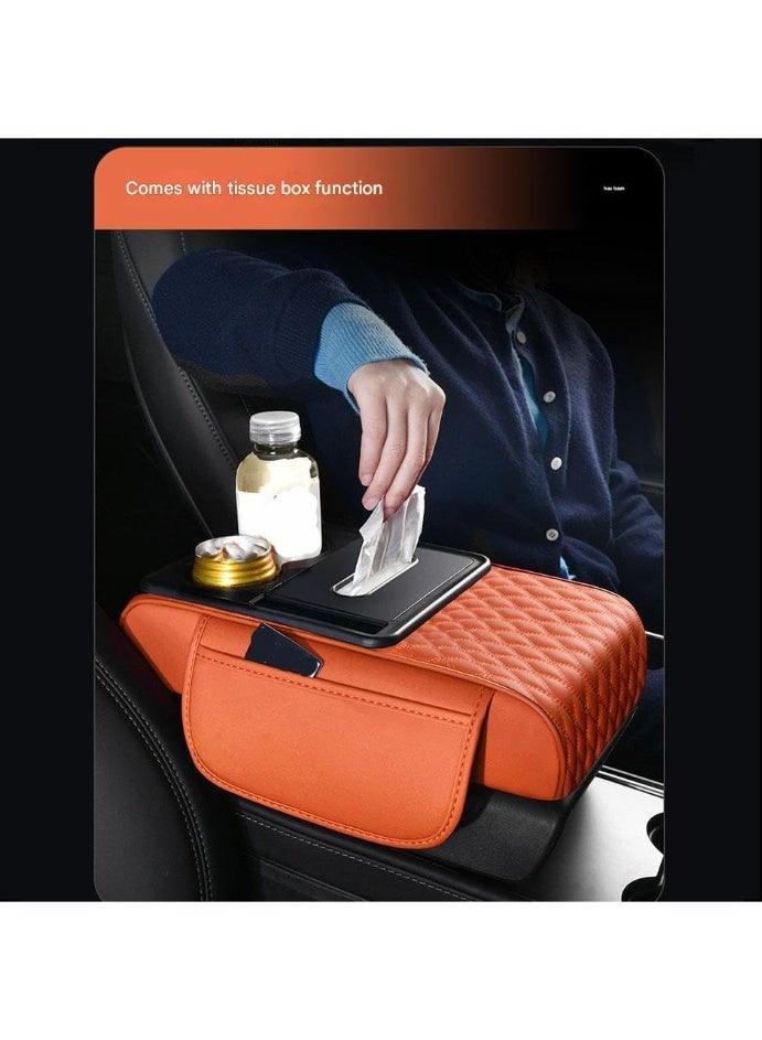 YelaJoy Multipurpose Car Center Console heighten Cover, Leather Car Armrest Booster Pads, Leather Car Armrest Cover Protector, Armrest Box, Suitable for Most Vehicles, SUVs, Trucks, Cars (Beige) - Image 3