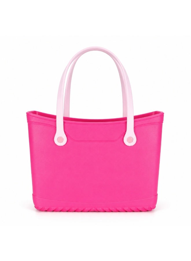 VELMORE 35×11×26cm cm EVA Rubber Beach Tote Bag with 5 Summer Charms | Waterproof, Durable & Easy-to-Clean | Spacious Summer Beach Bag for Women & Family - Image 3