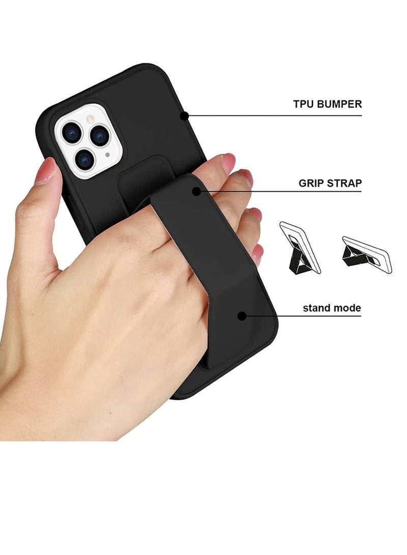 BORTONY iPhone 16 Pro Max  Case Cover Back Stand with Magnet Holder Premium Silicone Vertical and Horizontal Hand Strap Grip Case Shockproof Protective Cover For Apple  iPhone 16 Pro Max - Image 3