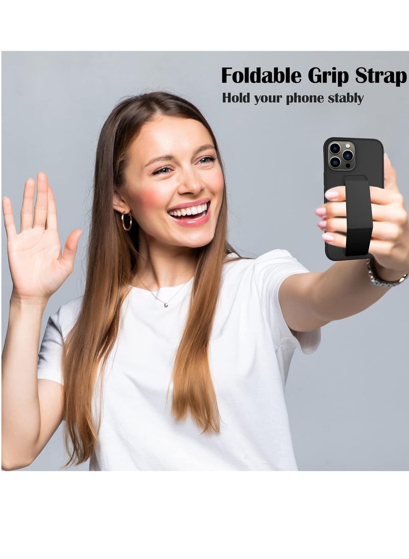 BORTONY iPhone 16 Pro Max  Case Cover Back Stand with Magnet Holder Premium Silicone Vertical and Horizontal Hand Strap Grip Case Shockproof Protective Cover For Apple  iPhone 16 Pro Max - Image 4