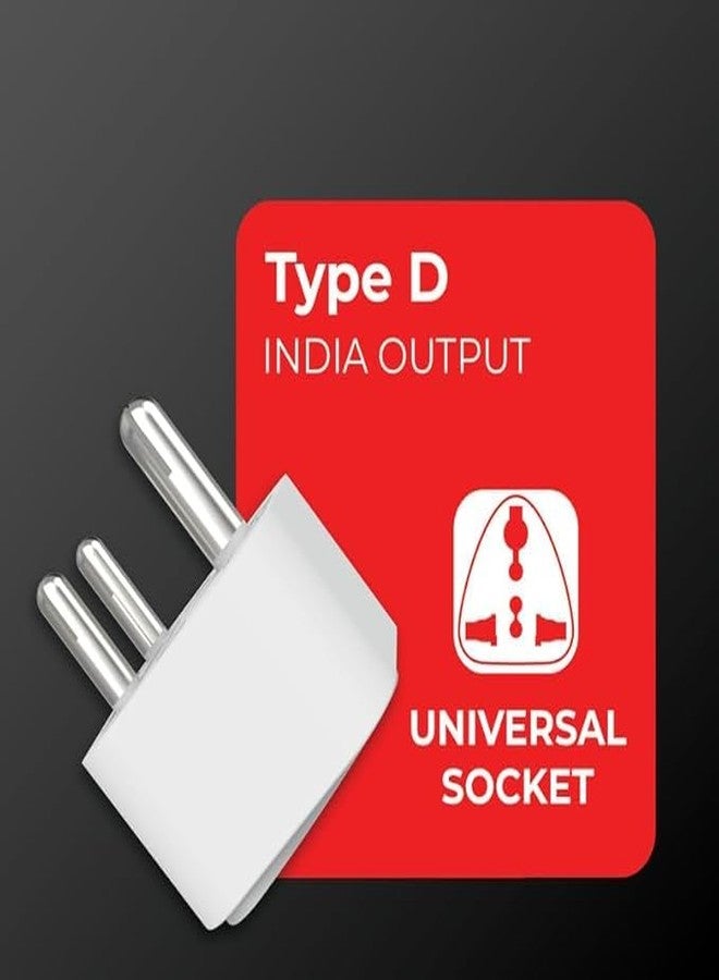 Elleys' Elleys ENZO (2 pcs) 3 pin Socket US Converter for India (USA, UK, China) Australia to India Plug Converter - Type D Plug Adapter 6A - 240V Universal Travel Adapter for Home, Office - Image 2