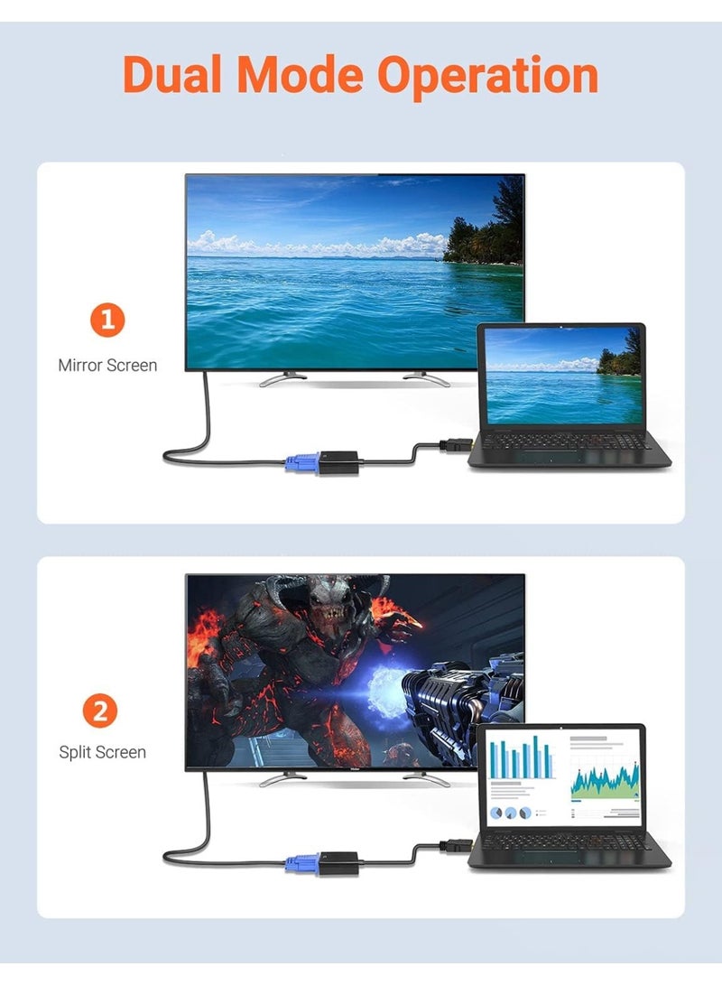 CABLE CONV HDMI to VGA Adapter 1080P Video Converter Cable – HDMI Male to VGA Female Adapter for PC, Laptop, Monitor, Projector, HDTV - Image 4