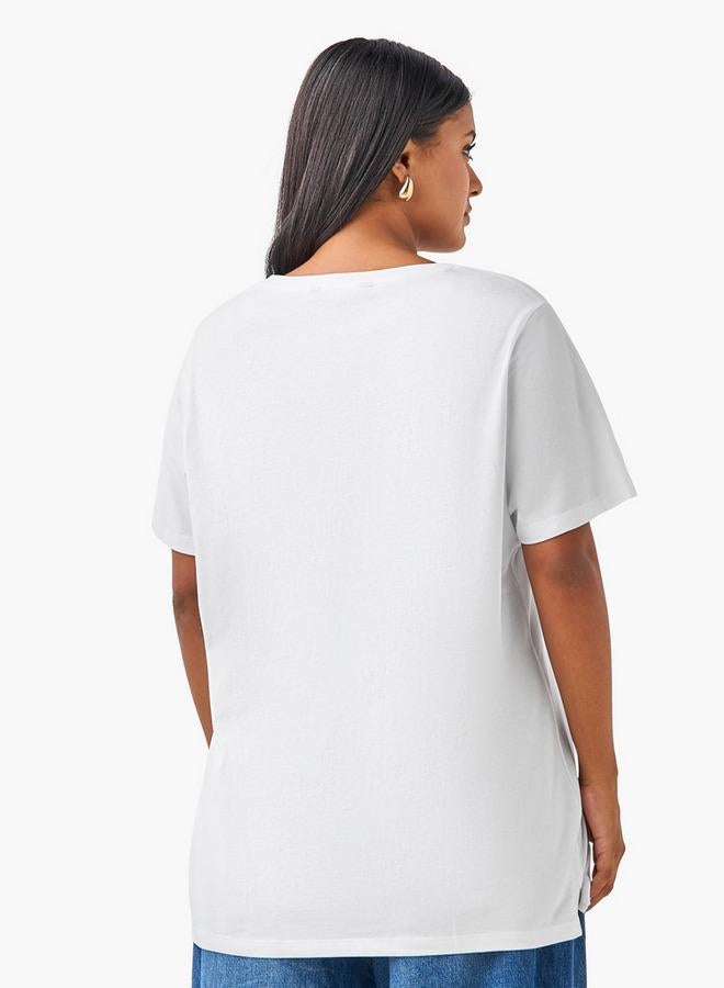 Ulla Popken Plus Size Ulla Popken Printed T-shirt - Image 3