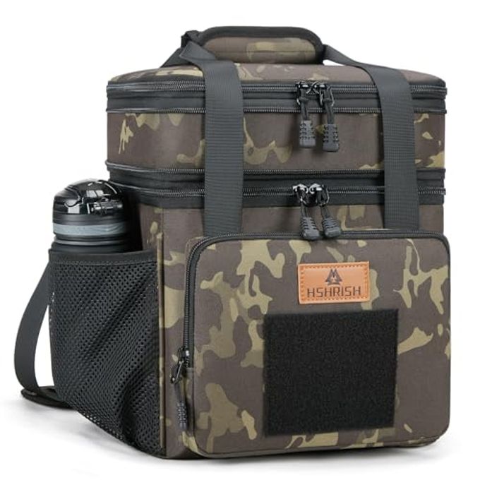 HSHRISH Expandable Large Tactical Lunch Box for Adults, Durable Insulated Lunch Bag with Lots of Storage Space, Cooler Bag for Men Women Work Outdoor Picnic Trips,15L - Image 4