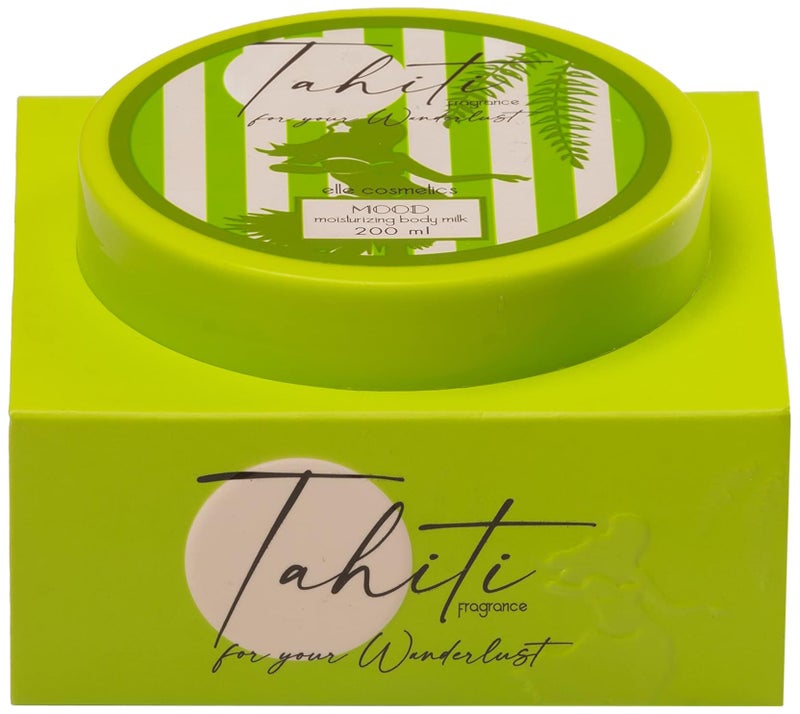 Mood tahiti body milk 200ml will leave your skin soft and smelling all day - green