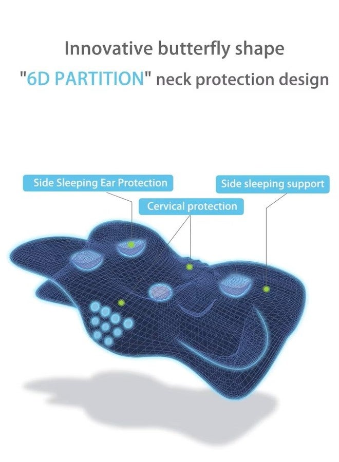 Cervical Neck Pillow, Insomnia-Relieving, Pain Relief, and Ergonomic Design with Butterfly-Shaped Contour for Optimal Support and for Back Stomach Sleepers.RUHSHINE - Image 5