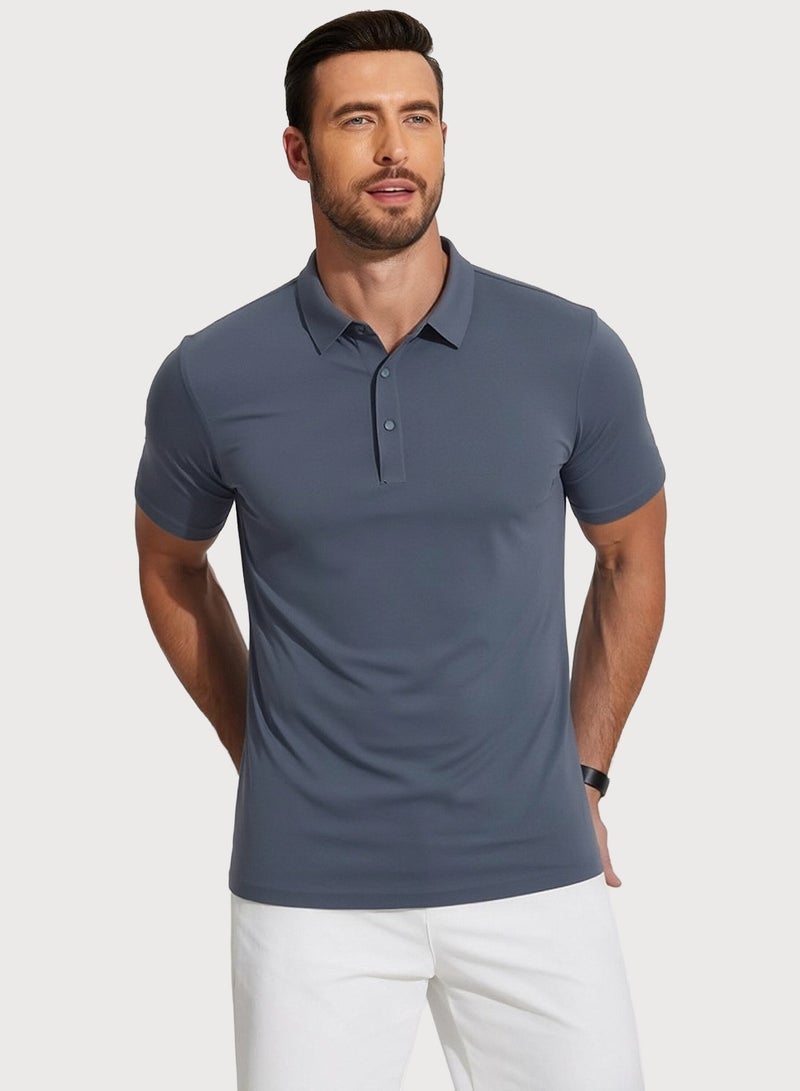 QUASER Polo-Shirt for Men,Regular Fit Quick-Dry Men's T-Shirts Moisture Wicking Comfortable Golf Tops,Tees - Image 2