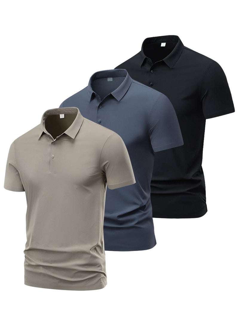QUASER Polo-Shirt for Men,Regular Fit Quick-Dry Men's T-Shirts Moisture Wicking Comfortable Golf Tops,Tees - Image 5