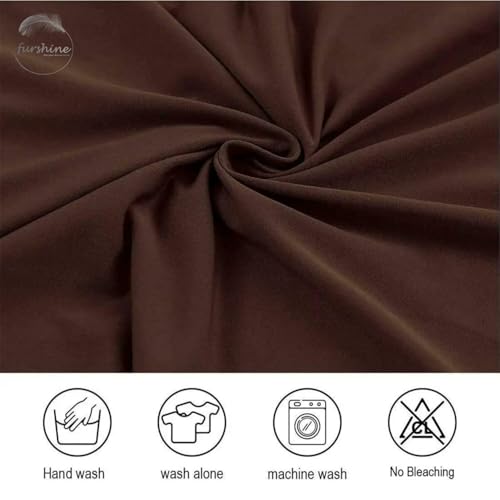 Outlay Home Spandex Dining Chair Covers, Solid Plain Stretchable, Set of 6, Standard Size (Coffee) - Image 5