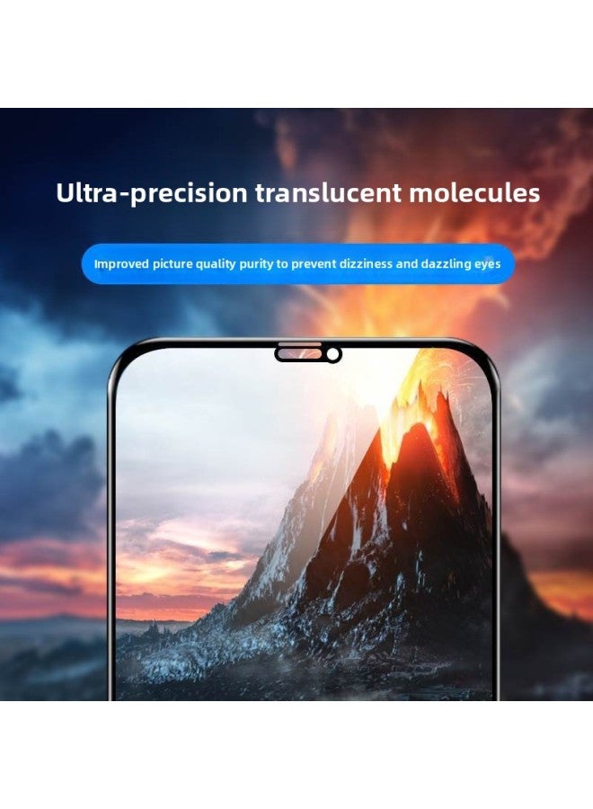 For Apple 15 Tempered Film Anti-peep Iphone14promax Full Screen 13 Cover 12 Film 11 Mobile Phone Film Xs-Color:Blue Light Thin Edge 1 Piece To Protect Eyes And Filter Harmful Light With Film Cleaning Package-Size:iPhone14Plus