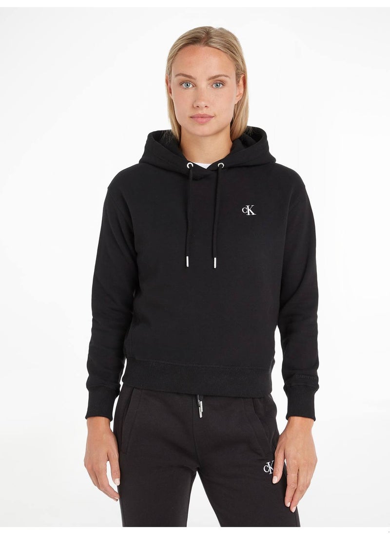 Women's Fleece Hoodie - Cotton Blend, Black - pzsku/Z8D282AA646FD5360DEE2Z/45/_/1734087579/3703bf47-ffea-4197-b973-5a2c16c0dc39