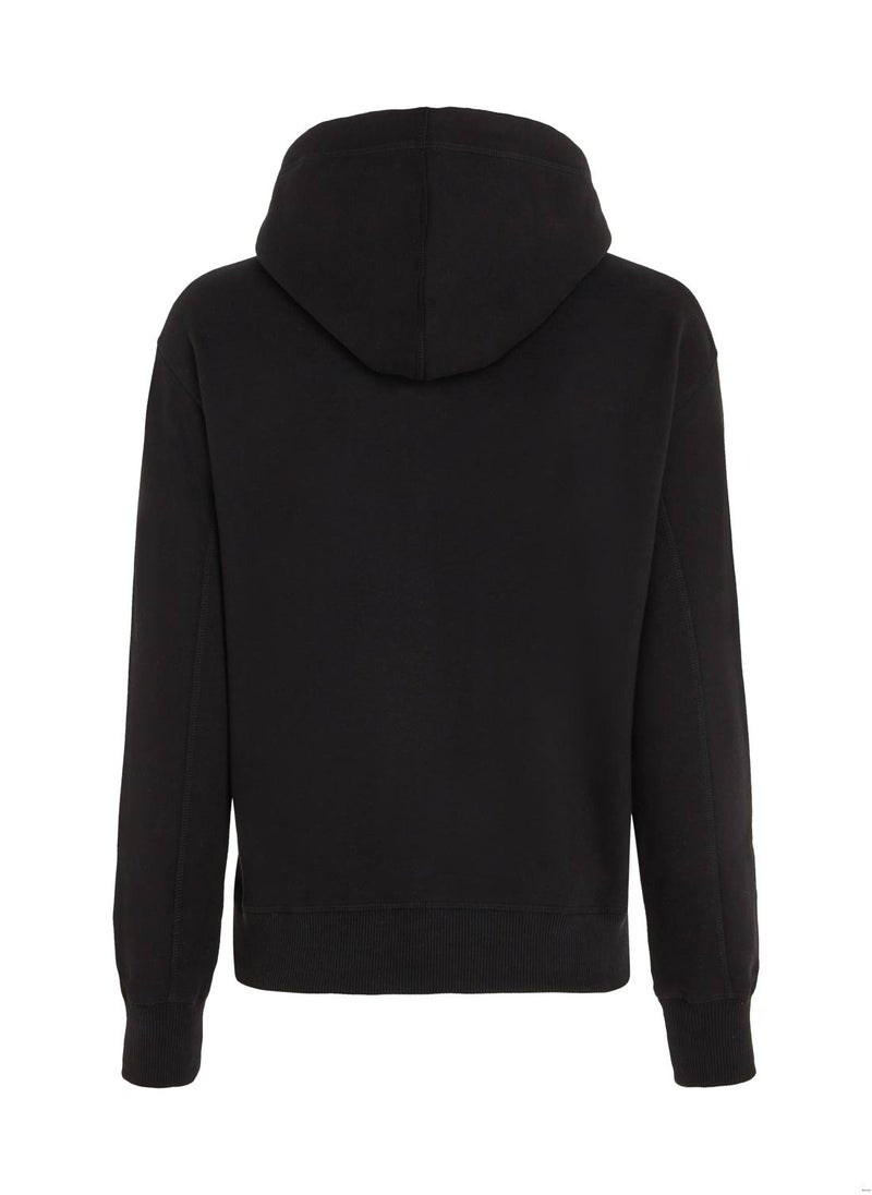 Women's Fleece Hoodie - Cotton Blend, Black - pzsku/Z8D282AA646FD5360DEE2Z/45/_/1734087582/15629b64-2f62-4c60-893b-4c6d31b961b3