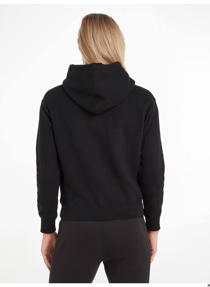 Women's Fleece Hoodie - Cotton Blend, Black - pzsku/Z8D282AA646FD5360DEE2Z/45/_/1734087584/fe3561f4-2a5f-4f7c-b297-b8fd24f71f76