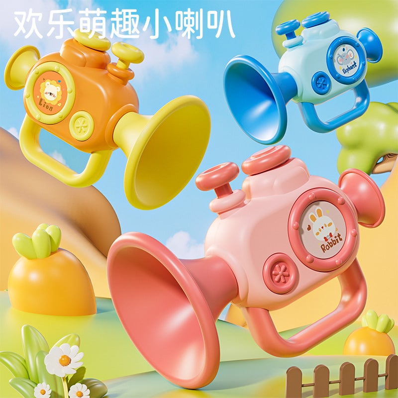 Children'S Science And Education Music Toys Infant Early Childhood Education Cognitive Musical Instruments Waving Drum Hand Drum Harmonica Horn Rattle - Image 4