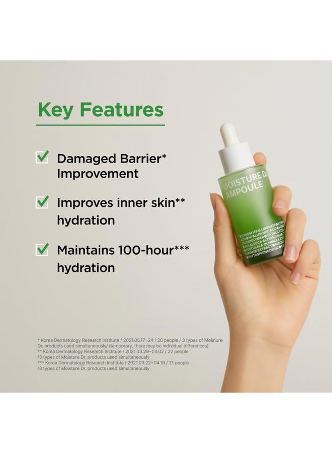 ISOI Moisture Dr. Ampoule 40ml (1.35 fl.oz) | Hydrating Soothing Daily Facial Serum for Dry and Sensitive Skin with Tea Tree Ceramide, Hyaluronic Acid | Skin Barrier Repair | Korean Skincare - Image 4