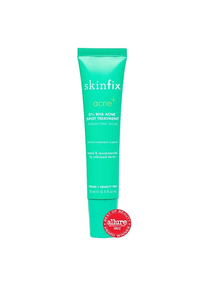 Skinfix - Acne+ 2% Bha Acne Spot Treatment: Clinical-Strength, Rapid-Acting Acne Treatment That Reduces Blemish Size And Redness, Plus Prevents New Acne Pimples From Forming, 0.5 Oz - Image 1
