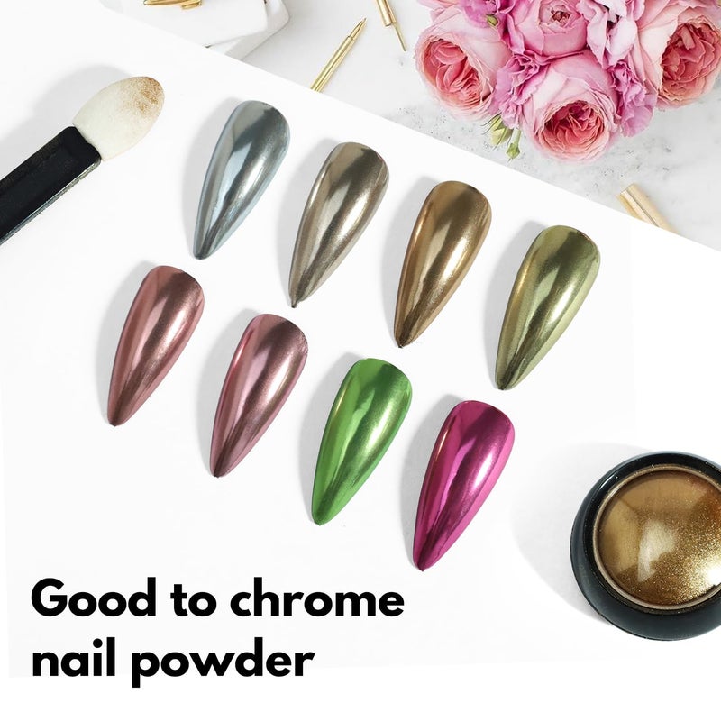 FZANEST Black Gel Polish Top Base Coat for Chrome Nail Powder, Hema-Free 3 in 1 One Step Gel Nail Polish Soak Off LED UV Nail Art Starter Manicure 15ml - Image 3