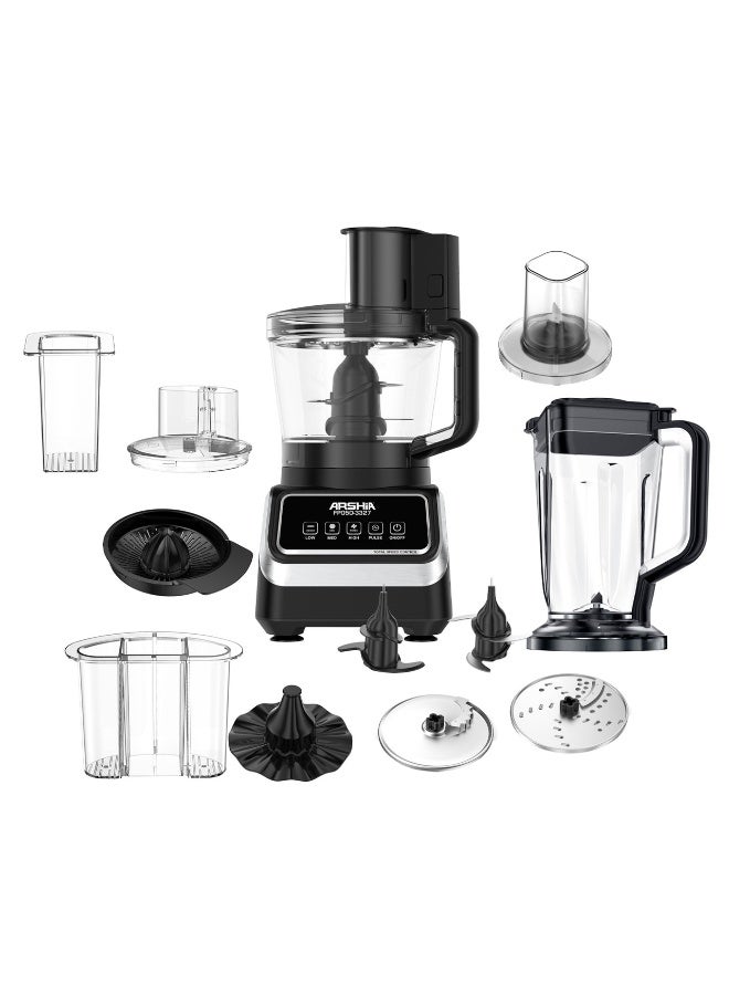 Arshia 1000W Multifunctional Food Processor – 2.5L Capacity – Blender, Chopper, and Grinder – Multiple Blades – Speed ​​Control + Pulse Function – Multiple Uses – 18-Month Warranty - Image 1