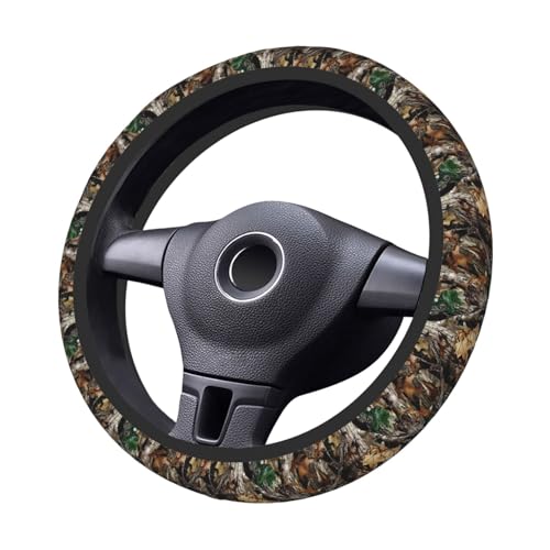 KARREAL Camo Camouflage Leaf Steering Wheel Cover Nonslip Breathable Neoprene Steering Wheel Covers Men Car Accessories Universal 15 Inch Fit Auto Suvs Truck - Image 3