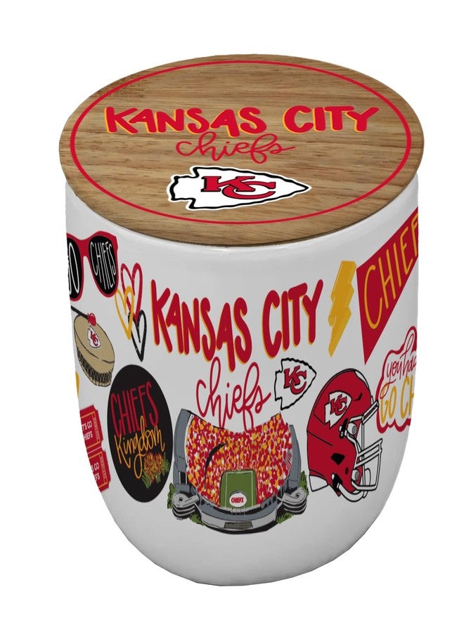 Proformance Home NFL Kansas City Chiefs Loco Fan 16oz Ceramic Candle - Image 1
