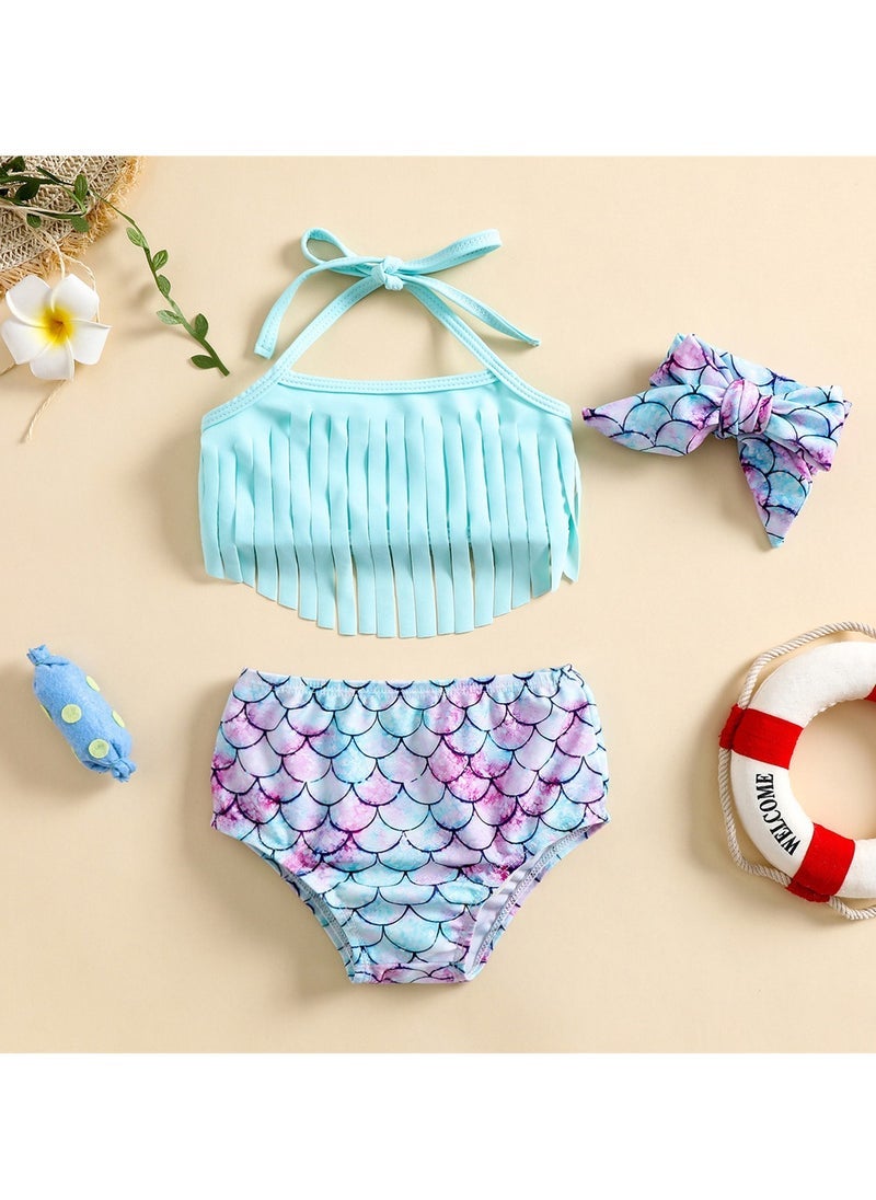 NADANBAO Mermaid Fashion Style Girls' Tassel Beach Swimsuit - Image 2