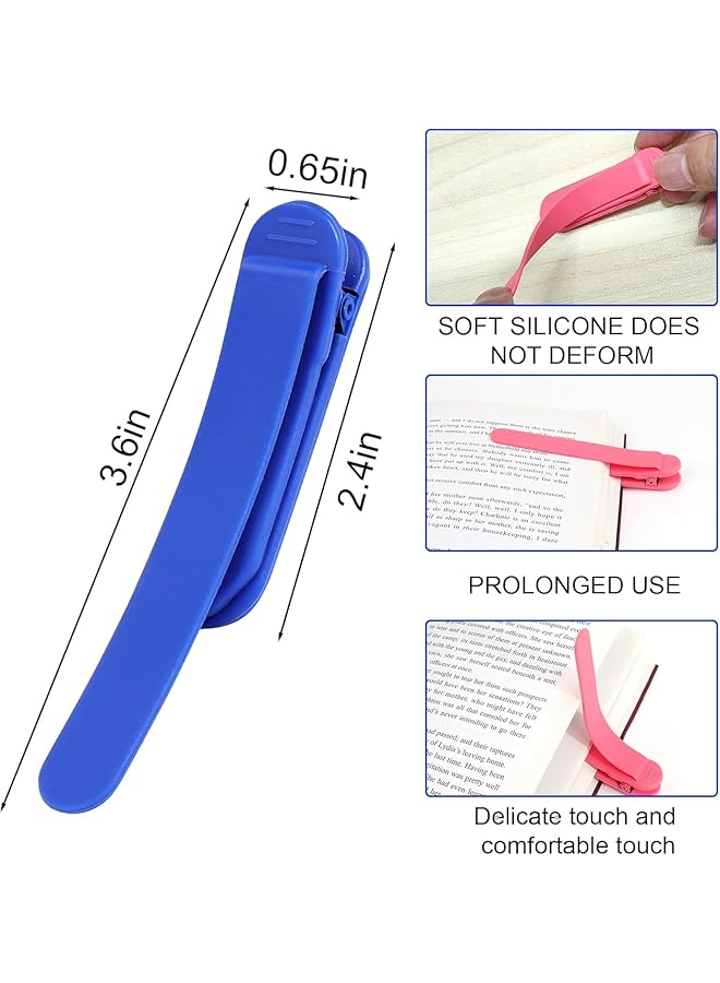 إيروريكس علامات مرجعية أوتوماتيكية من السيليكون علامات مرجعية من السيليكون للقراءة للنساء والرجال والأطفال وعشاق الكتب مشبك علامة مرجعية فريد للقراءة لمحبي قراءة الكتب إكسسوارات الكتب 3 قطع - Image 2