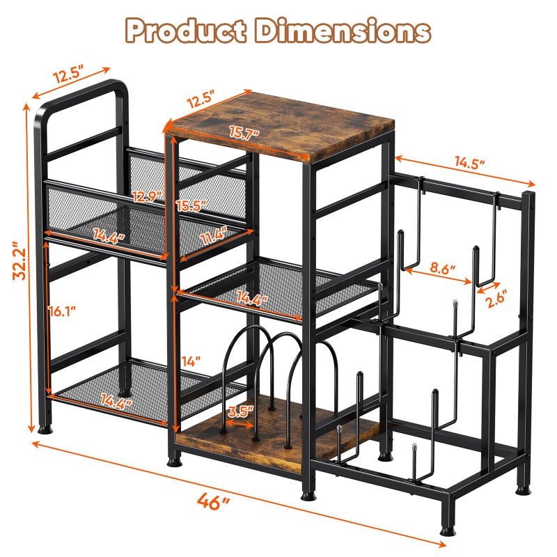 POKIPO Large Record Player Stand, Vinyl Record Storage Holds up to 400+ Albums, 3 Tier Turntable Stand with Display Shelf, 3-in-1 Multifunctional Record Player Cabinet Media Console Table for Stereo - Image 2