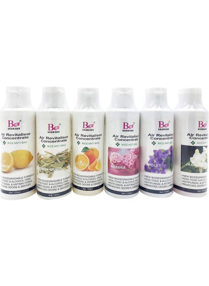 6-Pieces 120ML - Beshion Air Revitalisor Concentrate Water-Soluble Drops For Humidifier