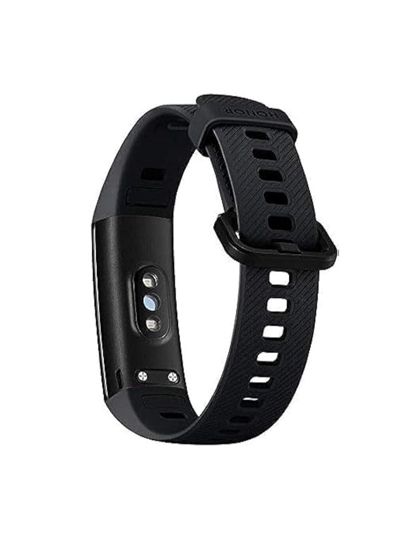 Generic Silicone Wristband For Huawei Honor Band 4/Band 5 Smart Watch Replacement Bracelet Strap -Black - Image 2