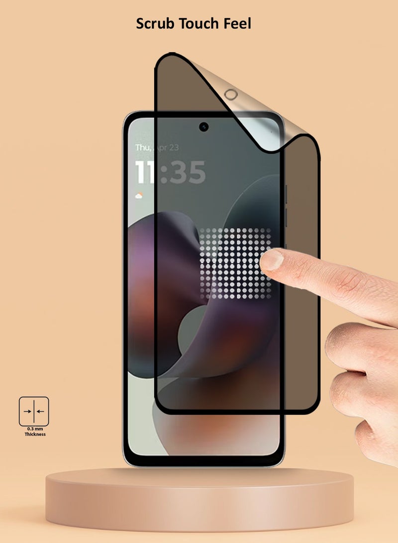 Techie Motorola Moto G75 / Moto G56 / Moto G35 / Motorola Moto G05 / Moto G15 Privacy Screen Protector - Full Cover Matte Ceramic Privacy Screen Protector, Explosion Proof, Anti Bubble Anti-Fingerprint Easy Installation - Image 3