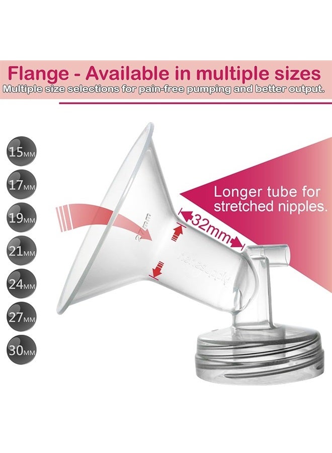 Nenesupply 27mm Flange Pump Parts Compatible w Spectra S2 S1 Breast Pumps Replacement Kit for Spectra Pump Parts S2 Parts S2 Accessories Inc Flange Duckbill Valve Backflow Protector - Image 4