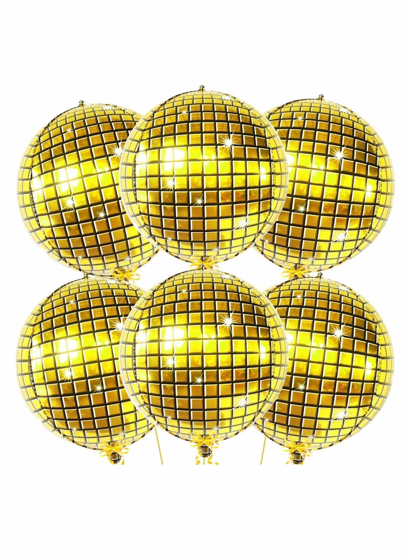 واي آند دي Mirror Balloons, 6 Pcs Disco Metallic Balloons for 70s Party Decorations - Image 1
