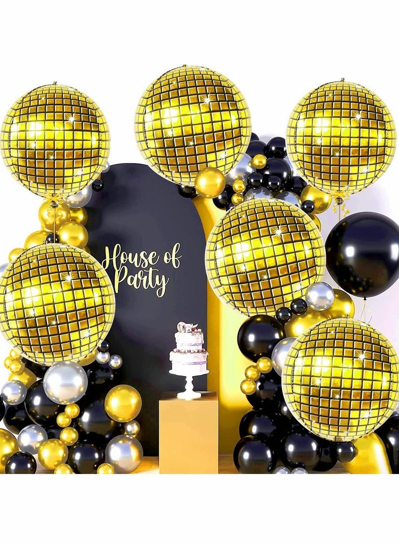 واي آند دي Mirror Balloons, 6 Pcs Disco Metallic Balloons for 70s Party Decorations - Image 2