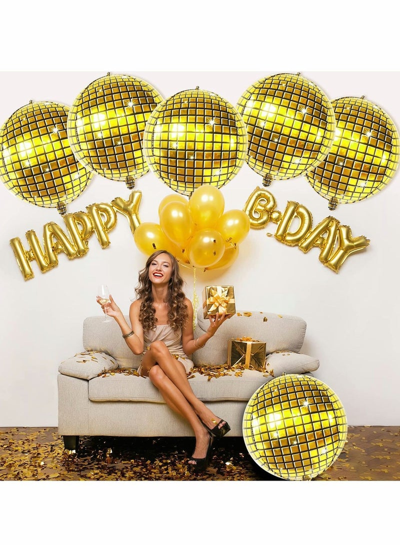 واي آند دي Mirror Balloons, 6 Pcs Disco Metallic Balloons for 70s Party Decorations - Image 4