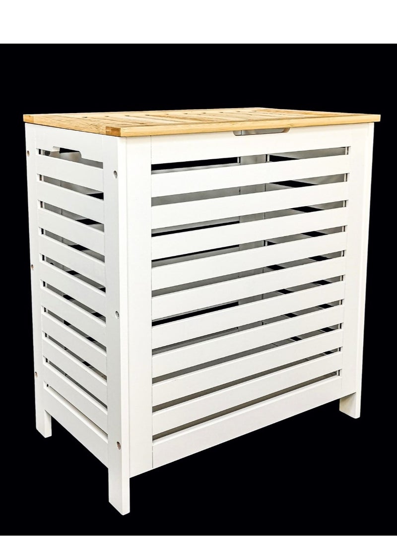 Laundry basket with lid for bathroom or laundry - Image 3