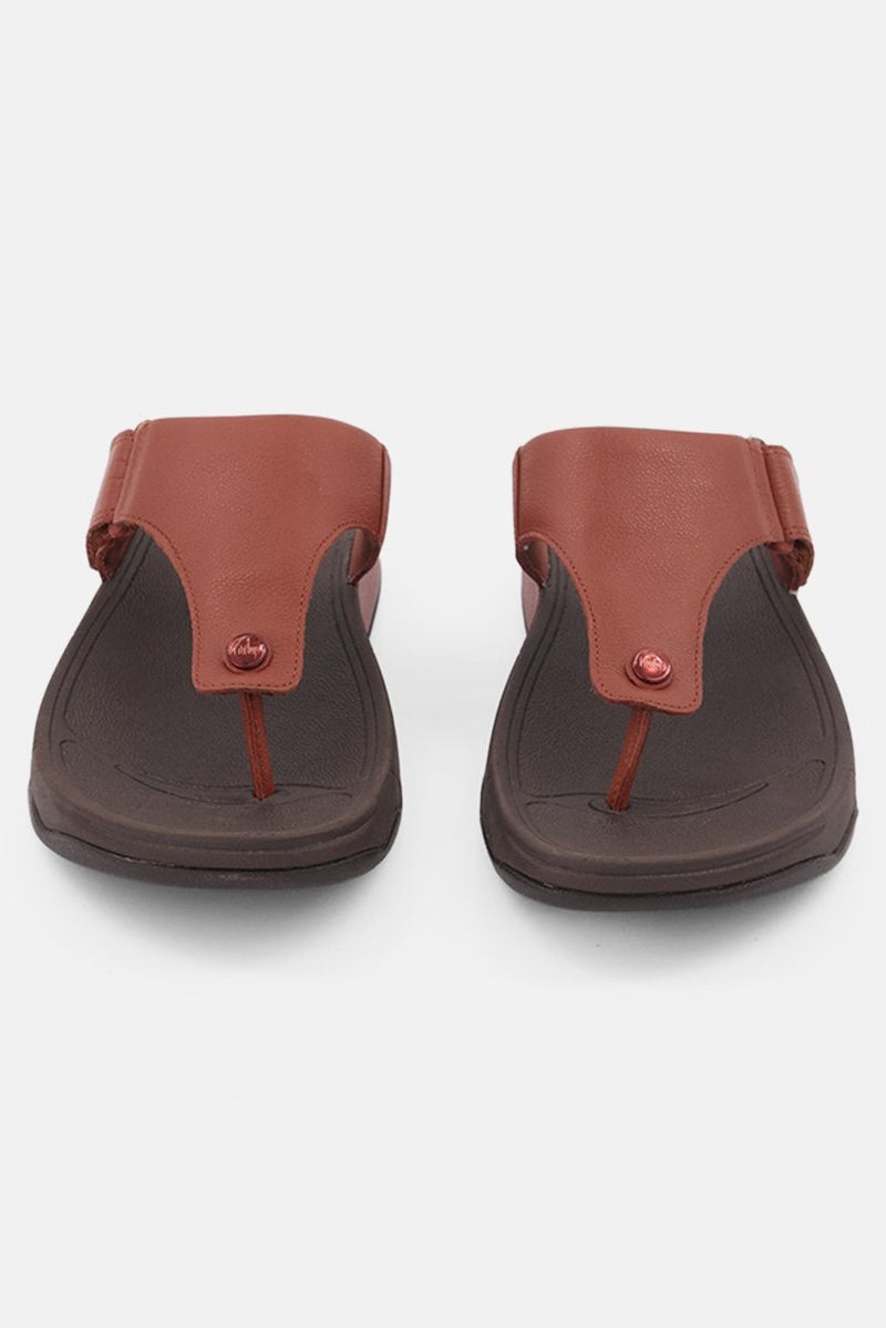 FitFlop Men Velcro Leather Sandals Dark Tan - Image 3