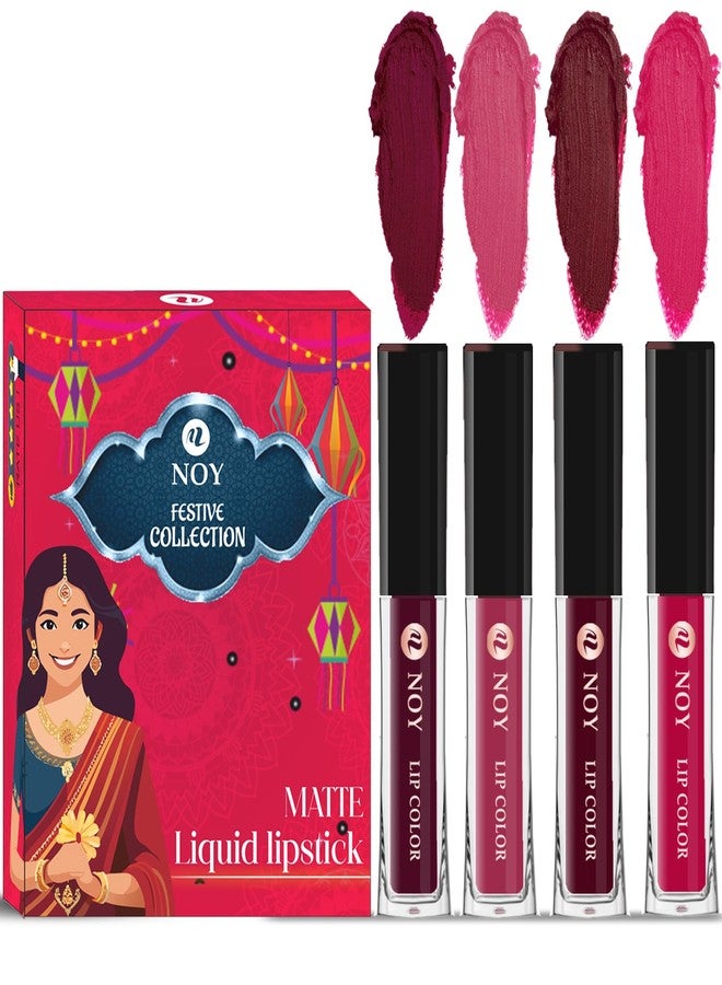 نوي مجموعة نوي ليكويد مات فيستيفال، عبوة من 4 ألوان حصرية: النبيذي، البنفسجي، العنابي، والأرجواني. - Image 2