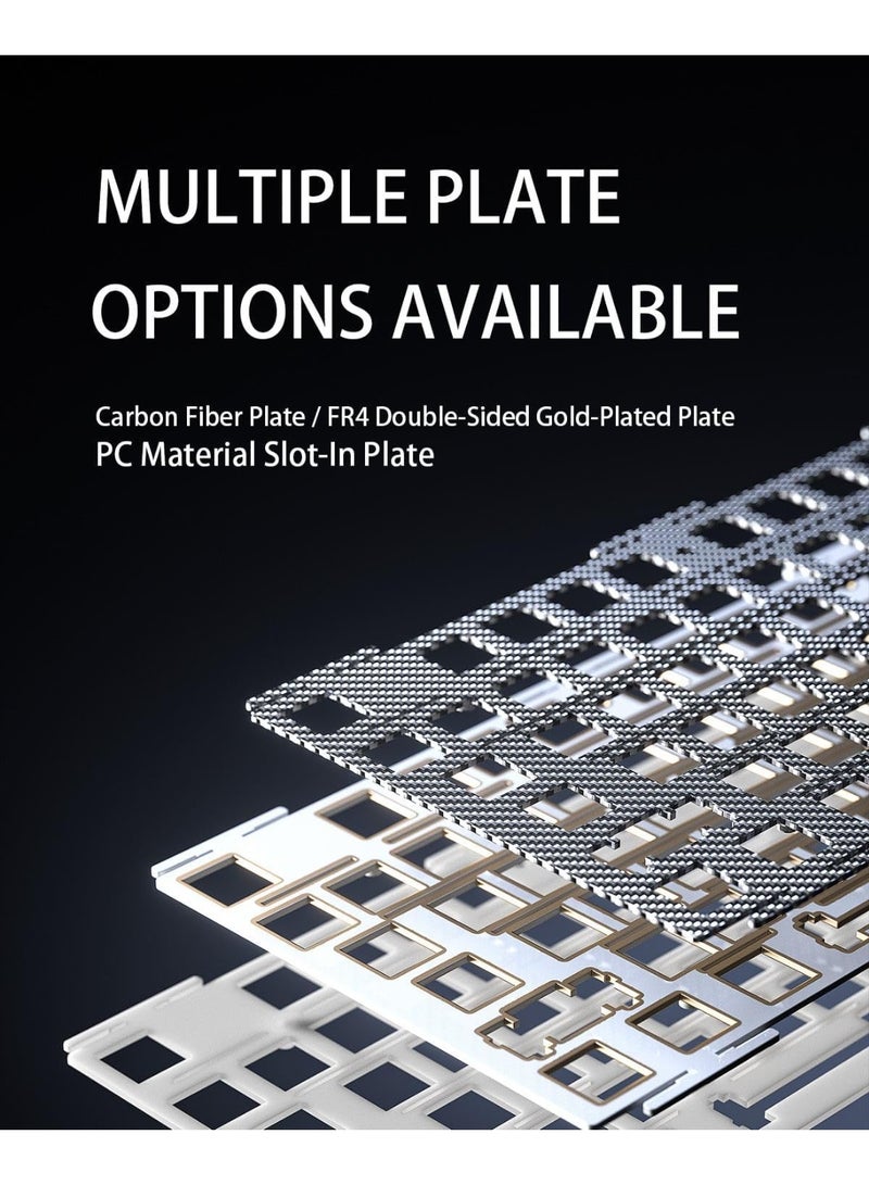 AULA F87PRO V2 Tri-Mode Wireless Mechanical Keyboard – 80% Gasket Structure, Hot-Swappable Keys, RGB Backlight, LED Matrix Display, BT/2.4G/Wired for Gaming & Office - Image 2