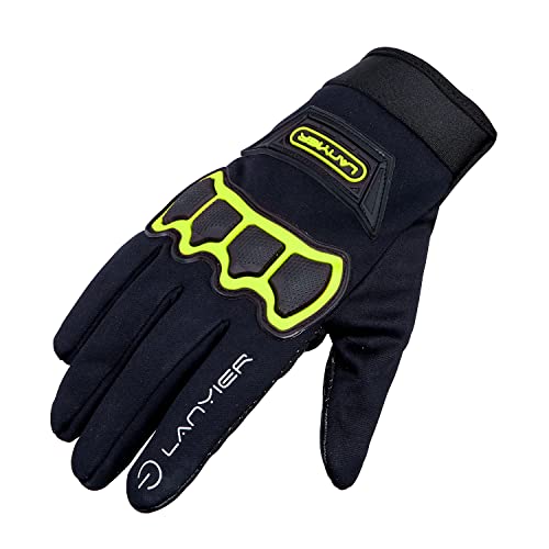 ZaySoo Gloves Protective Full Finger Hand Riding, Cycling, Bike Motorcycle Gym Gloves for Men - Green - Image 2
