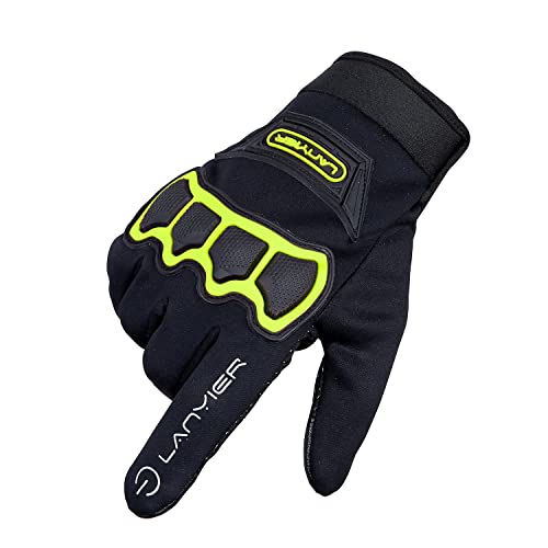 ZaySoo Gloves Protective Full Finger Hand Riding, Cycling, Bike Motorcycle Gym Gloves for Men - Green - Image 4