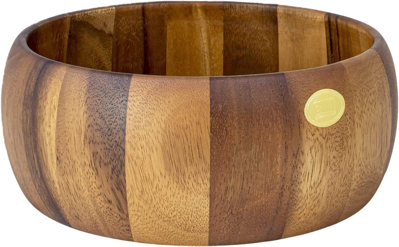 Billi® Acacia Round Serving Bowl For Fruits Or Salads, Large Single Bowl, Dia 24 X 10H Cm - Image 1
