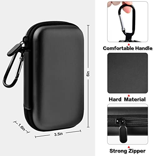 PAIYULE Case Compatible with Samsung T7/ T7 Touch Portable SSD 1TB 2TB 500GB USB 3.2 External Solid State Drive, Travel Carrying Storage Organizer Fits for USB Cables and More Accessories (Full Black) - Image 2